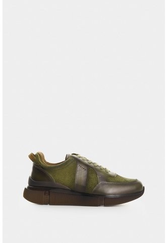 Tenis En Cuero Para Hombre Halo 2 Tenis En Cuero Para Hombre Halo 2 Verde Oliva 40 VÉLEZ Vélez