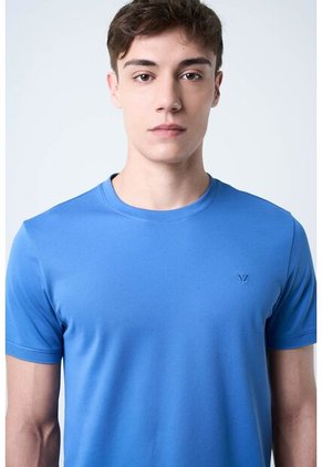 Camiseta Micropima Arizona Para Hombre Semi Ajustada Camiseta Micropima Arizona Para Hombre Semi Ajustada Azul M VÉLEZ