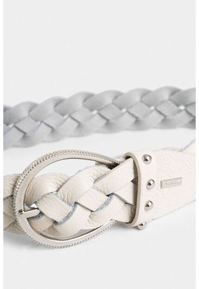 Cinturón Unifaz Papyris 2.0 De Cuero Para Mujer Trenzado Cinturón Unifaz Papyris 2.0 De Cuero Para Mujer Trenzado Blanco M VÉLEZ
