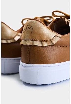 Tenis Casual De Cuero Combinados Tenis Casual De Cuero Combinados Miel 35 VÉLEZ