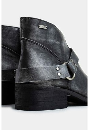 Botines Texanos Azúcar De Cuero Brush Off Para Mujer Detalle Estribo Botines Texanos Azúcar De Cuero Brush Off Para Mujer Detalle Estribo Gris 40 VÉLEZ