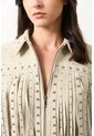 Chaqueta Trucker De Gamuza Con Flecos Para Mujer Dakota Chaqueta Trucker De Gamuza Con Flecos Para Mujer Dakota Arena L VÉLEZ de Vélez