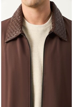 Chaqueta De Tela Y Cuero Para Hombre Hazel Chaqueta De Tela Y Cuero Para Hombre Hazel Cafe S VÉLEZ
