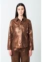 Chaqueta De Cuero Gamuzado Para Mujer Glass Chaqueta De Cuero Gamuzado Para Mujer Glass Bronce S VÉLEZ de Vélez