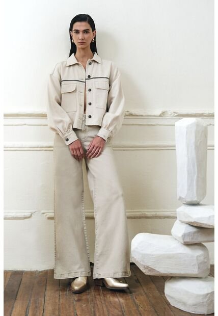 Chaqueta Ocaso Para Mujer Oversized Chaqueta Ocaso Para Mujer Oversized Crema S VÉLEZ