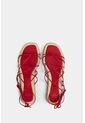 Sandalia Plana Geranio De Cuero Folia Para Mujer Amarre Al Tobillo Sandalia Plana Geranio De Cuero Folia Para Mujer Amarre Al Tobillo Rojo 40 VÉLEZ de Vélez