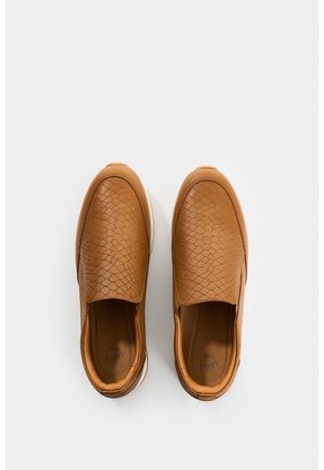 Mocasines De Cuero Grabado Para Mujer Zippa 2 Mocasines De Cuero Grabado Para Mujer Zippa 2 Miel 41 VÉLEZ