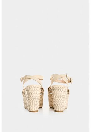 Sandalia Plataforma De Cuero Tejido Para Mujer Astra Sandalia Plataforma De Cuero Tejido Para Mujer Astra Arena 37 VÉLEZ