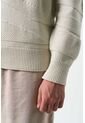 Sweater Cuello Redondo Calafate Para Hombre Efecto Texturas Sweater Cuello Redondo Calafate Para Hombre Efecto Texturas Crema S VÉLEZ de Vélez