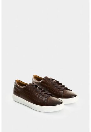 Tenis De Cuero Para Hombre Croco Tenis De Cuero Para Hombre Croco Cafe 39 VÉLEZ