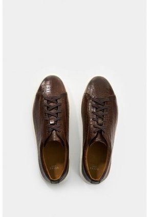 Tenis De Cuero Para Hombre Croco Tenis De Cuero Para Hombre Croco Cafe 39 VÉLEZ