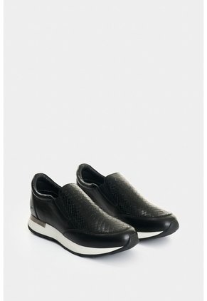 Mocasines De Cuero Grabado Para Mujer Zippa 2 Mocasines De Cuero Grabado Para Mujer Zippa 2 Negro 35 VÉLEZ