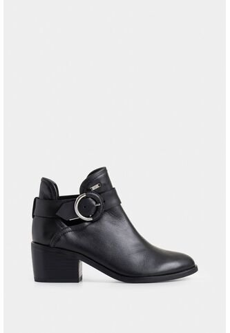 Botines Tacón Campina De Cuero Hebilla Negro Botines Tacón Campina De Cuero Hebilla Negro 40 VÉLEZ Vélez