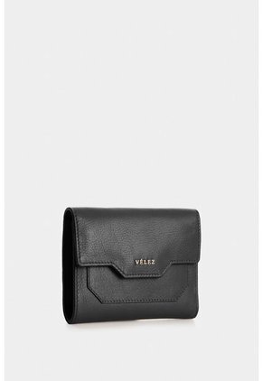 Billetera De Cuero Para Mujer Waves Billetera De Cuero Para Mujer Waves Negro VÉLEZ