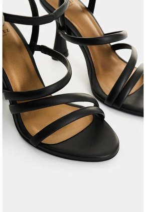 Sandalia Tacón Thaila De Cuero Para Mujer Dima Ovalada Sandalia Tacón Thaila De Cuero Para Mujer Dima Ovalada Negro 40 VÉLEZ