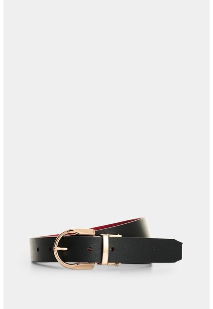 Cinturón Doble Faz En Cuero Para Mujer Villia Cinturón Doble Faz En Cuero Para Mujer Villia Negro M VÉLEZ