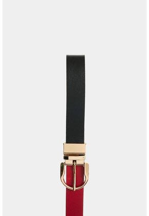 Cinturón Doble Faz En Cuero Para Mujer Villia Cinturón Doble Faz En Cuero Para Mujer Villia Negro M VÉLEZ