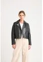 Chaqueta Claire Tejida De Cuero Para Mujer Silueta Biker Chaqueta Claire Tejida De Cuero Para Mujer Silueta Biker Negro XL VÉLEZ de Vélez