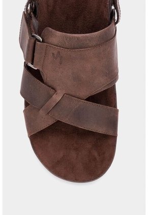 Sandalia Plana Dublin De Cuero Cruzada Cafe Sandalia Plana Dublin De Cuero Cruzada Cafe 41 Vélez