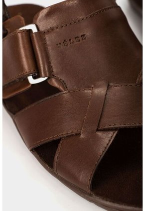 Sandalia Plana Dublin De Cuero Cruzada Cafe Sandalia Plana Dublin De Cuero Cruzada Cafe 41 Vélez