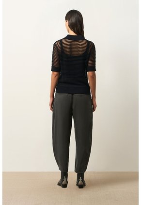 Polo Tejida Lascar Para Mujer Fit Holgado Polo Tejida Lascar Para Mujer Fit Holgado Negro L VÉLEZ