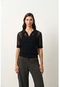 Polo Tejida Lascar Para Mujer Fit Holgado Polo Tejida Lascar Para Mujer Fit Holgado Negro L VÉLEZ de Vélez