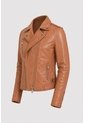 Chaqueta Biker Natura De Cuero Para Mujer Semi Ajustada Chaqueta Biker Natura De Cuero Para Mujer Semi Ajustada Miel S VÉLEZ de Vélez
