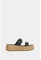Sandalia Plataforma En Cuero Y Yute Para Mujer Ikal Sandalia Plataforma En Cuero Y Yute Para Mujer Ikal Negro 41 VÉLEZ de Vélez