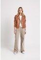 Chaqueta Biker Natura De Cuero Para Mujer Semi Ajustada Chaqueta Biker Natura De Cuero Para Mujer Semi Ajustada Miel S VÉLEZ de Vélez