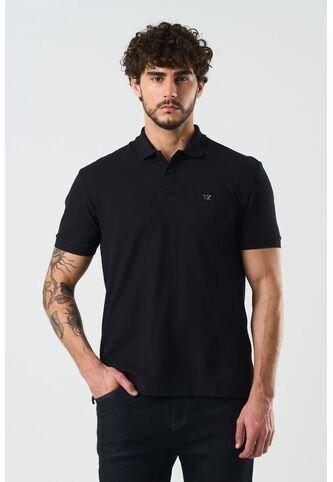 Polo Manga Corta Essential Para Hombre Textura Polo Manga Corta Essential Para Hombre Textura Negro XXL VÉLEZ Vélez