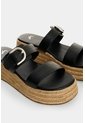 Sandalia Plataforma En Cuero Y Yute Para Mujer Ikal Sandalia Plataforma En Cuero Y Yute Para Mujer Ikal Negro 41 VÉLEZ de Vélez