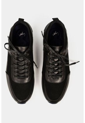 Tenis Engeil De Cuero Para Hombre Suela Bicolor Negro Tenis Engeil De Cuero Para Hombre Suela Bicolor Negro 40 Vélez