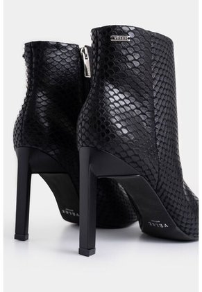 Botines Black De Cuero Para Mujer Snake Botines Black De Cuero Para Mujer Snake Negro 34 VÉLEZ