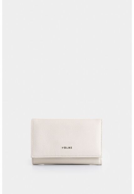 Billetera Real De Cuero Para Mujer Con Monedero Billetera Real De Cuero Para Mujer Con Monedero Blanco VÉLEZ