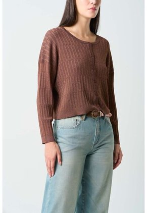 Cardigan Tejido Para Mujer Gael Cardigan Tejido Para Mujer Gael Bronce XL VÉLEZ