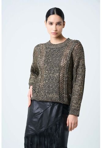 Sweater Alhena Tejido Para Mujer Detalle Lentejuelas Sweater Alhena Tejido Para Mujer Detalle Lentejuelas Negro XS VÉLEZ Vélez