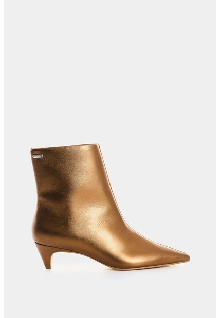 Botines De Cuero Para Mujer Lyra Botines De Cuero Para Mujer Lyra Bronce 40 VÉLEZ