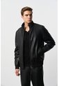 Chaqueta Clásica Doble Faz De Cuero Para Hombre Luminia Chaqueta Clásica Doble Faz De Cuero Para Hombre Luminia Negro L VÉLEZ de Vélez