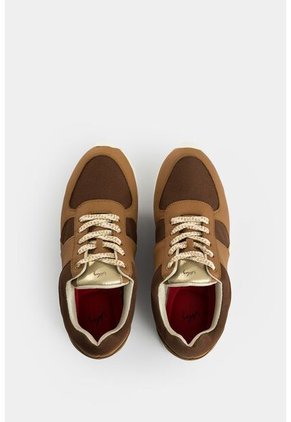 Tenis Deportivos Tropical De Cuero Para Mujer Suela De Color Tenis Deportivos Tropical De Cuero Para Mujer Suela De Color Miel 35 VÉLEZ