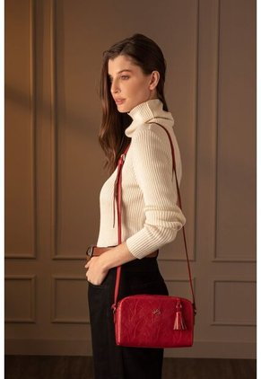 Manos Libres Verona De Cuero Para Mujer Grabado Placa Palmera Manos Libres Verona De Cuero Para Mujer Grabado Placa Palmera Rojo VÉLEZ