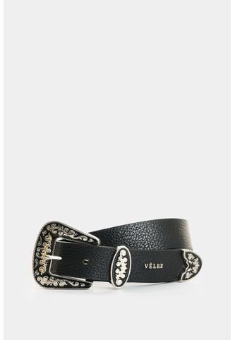 Cinturón Unifaz De Cuero Para Mujer Nacarina Cinturón Unifaz De Cuero Para Mujer Nacarina Negro M VÉLEZ Vélez