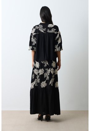 Falda Maxi Con Recogidos Para Mujer Bruma Falda Maxi Con Recogidos Para Mujer Bruma Negro 12 VÉLEZ
