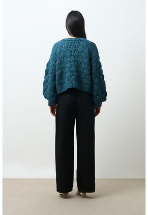 Cardigan Tejido Para Mujer Luzia Cardigan Tejido Para Mujer Luzia Azul Aguamarina XL VÉLEZ