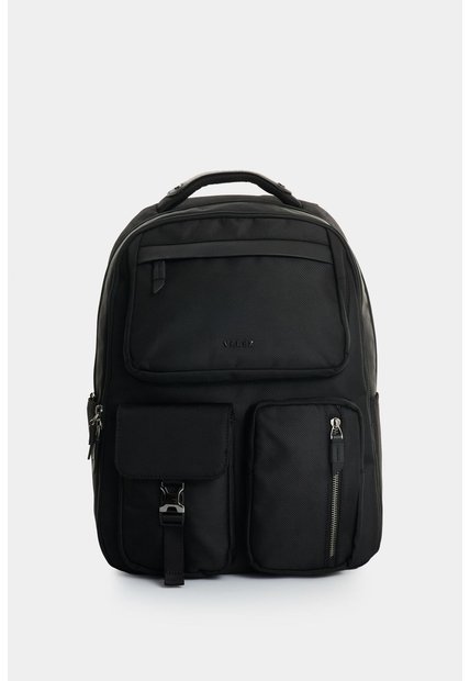 Tula Morral De Lona Y Cuero Para Hombre Nautical Tula Morral De Lona Y Cuero Para Hombre Nautical Negro VÉLEZ