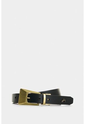 Cinturón Kiwa Doble Faz En Cuero Para Mujer Cinturón Kiwa Doble Faz En Cuero Para Mujer Negro S VÉLEZ