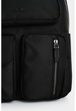 Tula Morral De Lona Y Cuero Para Hombre Nautical Tula Morral De Lona Y Cuero Para Hombre Nautical Negro VÉLEZ