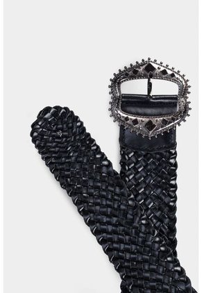 Fajón Unifaz Luxo De Cuero Para Mujer Trenzado Fajón Unifaz Luxo De Cuero Para Mujer Trenzado Negro S VÉLEZ