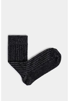 Calcetines Largos Sendero Para Mujer Acanalados Calcetines Largos Sendero Para Mujer Acanalados Negro XS VÉLEZ