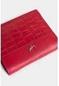 Billetera Golden De Cuero Para Mujer Grabado Billetera Golden De Cuero Para Mujer Grabado Rojo VÉLEZ de Vélez