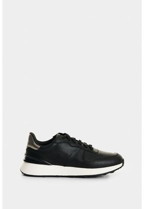 Tenis De Cuero Y Folia Para Mujer Cooper Tenis De Cuero Y Folia Para Mujer Cooper Negro 36 VÉLEZ